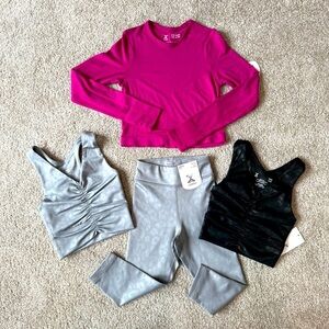 NWT Xersion little girls size XXS 4-5 workout bundle 4 pieces